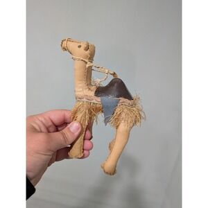 Vintage Leather Hand Crafted Bedouin/Arabic Camel‎ 7" tall
